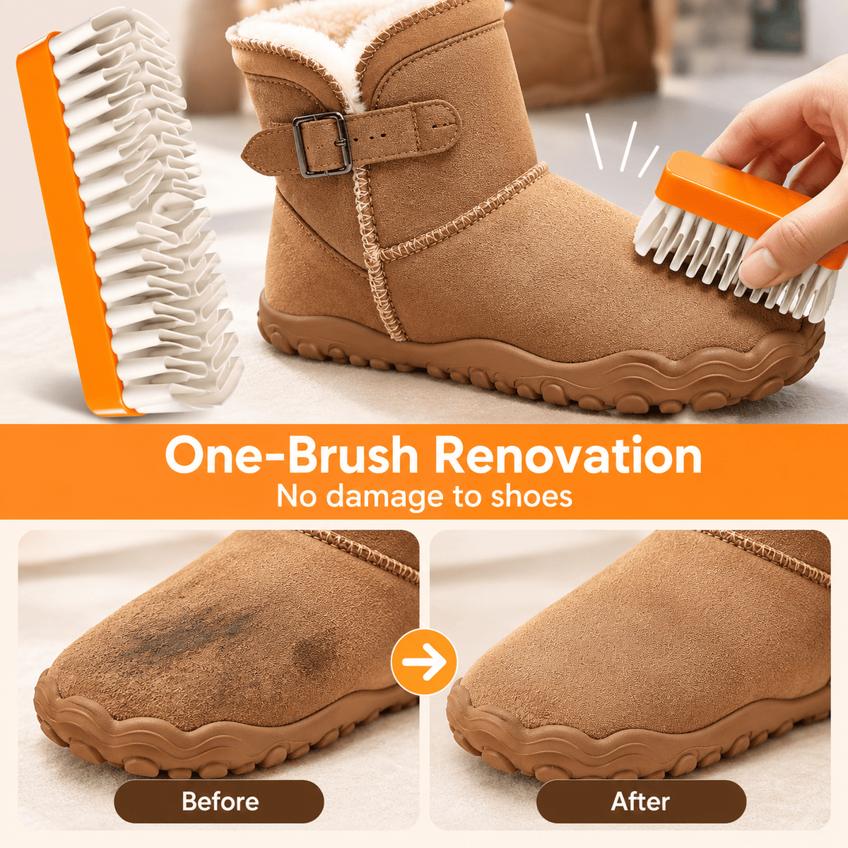 Suede and Nubuck Boots Cleaning Brush